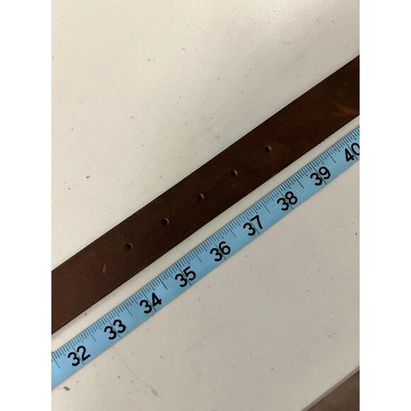 90s Eddie Bauer USA Made Brown Genuine Leather Wrap Belt Size XXL Women\'s main image 5